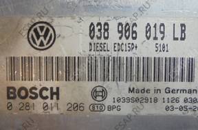 VW POLO 1.9 TDI БЛОК УПРАВЛЕНИЯ 038906019LB 0281011206