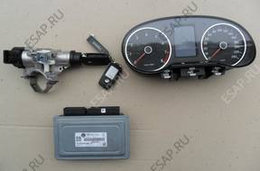 VW POLO 6 год,0 2009-2011 год ПАНЕЛЬ ПРИБОРОВ БЛОК УПРАВЛЕНИЯ ЗАМОК ЗАЖИГАНИЯ