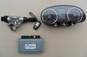 VW POLO 6 год,0 2009-2011 год ПАНЕЛЬ ПРИБОРОВ БЛОК УПРАВЛЕНИЯ ЗАМОК ЗАЖИГАНИЯ