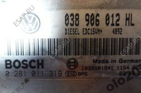 VW POLO 9N 2003 год 1.9SDI БЛОК УПРАВЛЕНИЯ ДВИГАТЕЛЕМ 038906012HL