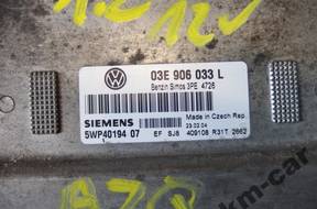 VW SEAT SKODA 1.2 БЛОК УПРАВЛЕНИЯ ДВИГАТЕЛЕМ 03E906033L