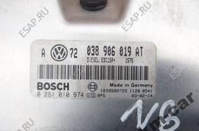 VW SEAT SKODA 1.9 TDI БЛОК УПРАВЛЕНИЯ ДВИГАТЕЛЕМ 038906019AT