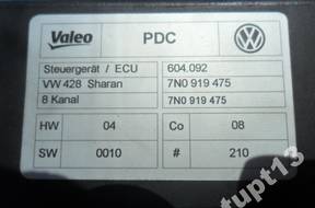 VW SHARAN 2011-2014 год МОДУЛЬ PARKTRONIK 7N0919475 8 K