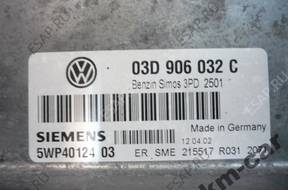 VW SKODA 1.2 БЛОК УПРАВЛЕНИЯ ДВИГАТЕЛЕМ 03D906032C