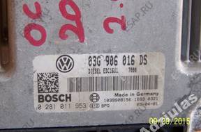 VW SKODA  БЛОК УПРАВЛЕНИЯ 0281011953 03G906016DS edc 16u1