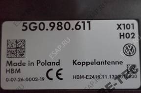 VW SKODA SEAT УСИЛИТЕЛЬ АНТЕНЫ USB 5G0980611