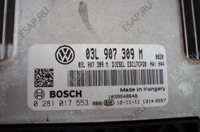 VW T5  2,5 TDI  БЛОК УПРАВЛЕНИЯ  ДВИГАТЕЛЯ 03L907309M
