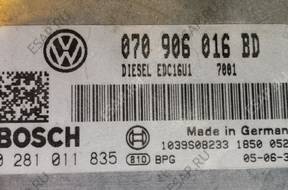 VW T5 2.5 TDI  БЛОК УПРАВЛЕНИЯ ДВИГАТЕЛЕМ 070906016 BD