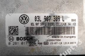 VW T5 LIFT T6 2.0 TDI БЛОК УПРАВЛЕНИЯ ДВИГАТЕЛЕМ 03L907309L