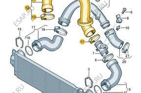 VW T5 T6 2.0 TDI ПАТРУБОК ИНТЕРКУЛЕР  7E0145980 !