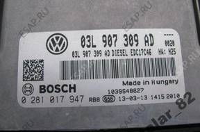 VW TIGUAN 5N 2.0TDI БЛОК УПРАВЛЕНИЯ ДВИГАТЕЛЕМ 03L907309AD