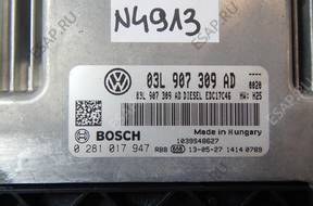 VW TIGUAN 5N2 2.0 TDI БЛОК УПРАВЛЕНИЯ 03L907309AD