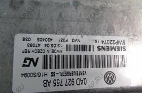 VW TOUAREG 7L БЛОК УПРАВЛЕНИЯ REDUKTORA 0AD927755AB