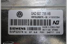 VW TOUAREG БЛОК УПРАВЛЕНИЯ REDUKTORA  0AD927755AB