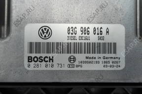 VW TOURAN 1,9 TDI БЛОК УПРАВЛЕНИЯ  0281010731 03G906016A