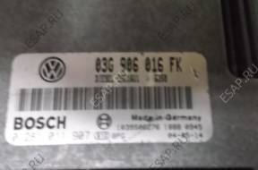VW TOURAN БЛОК УПРАВЛЕНИЯ 03G906016FK 0281011907