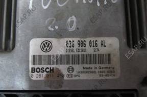 VW TOURAN БЛОК УПРАВЛЕНИЯ ДВИГАТЕЛЕМ EDC 2.0 D 03G906016AL