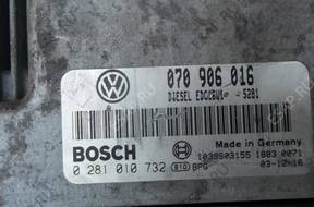 VW TRANSPORTER  T5  БЛОК УПРАВЛЕНИЯ  ДВИГАТЕЛЯ 0281010732