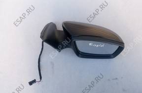 зеркало боковое  ПРАВОЕ 5 PIN SKODA RAPID 2013 год