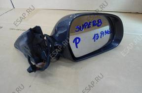 зеркало боковое  ПРАВОЕ SKODA SUPERB II 13 PIN