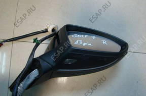 зеркало боковое ПРАВОЕ  VW GOLF 7 LH5X 13PIN  PODŚW