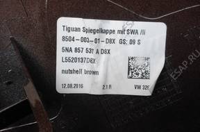 зеркало боковое VW Tiguan 2015-2017 5N ЛЕВОЕ kapa pod asystenta