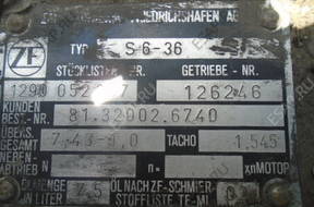 ZF S6-36 КОРОБКА ПЕРЕДАЧW MAN